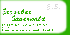 erzsebet sauerwald business card